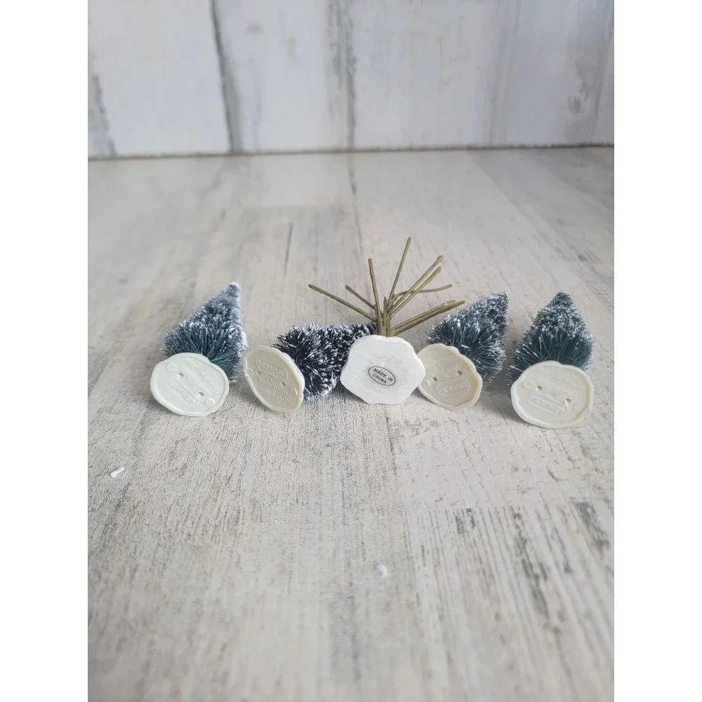 Lemax Mini snow bristle tree bare branch‎ set village accessory xmas